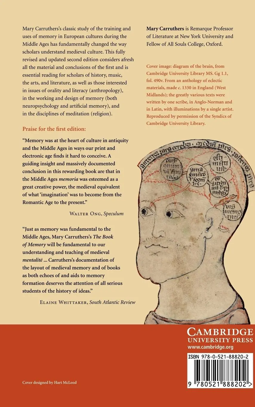 Rückseite: 9780521888202 | The Book of Memory | Mary Carruthers | Buch | Englisch | 2009