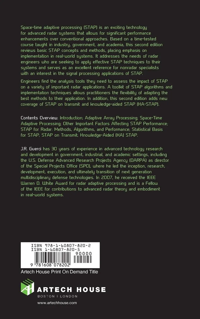 Rückseite: 9781608078202 | Space-Time Adaptive Processing for Radar, Second Edition | Guerci