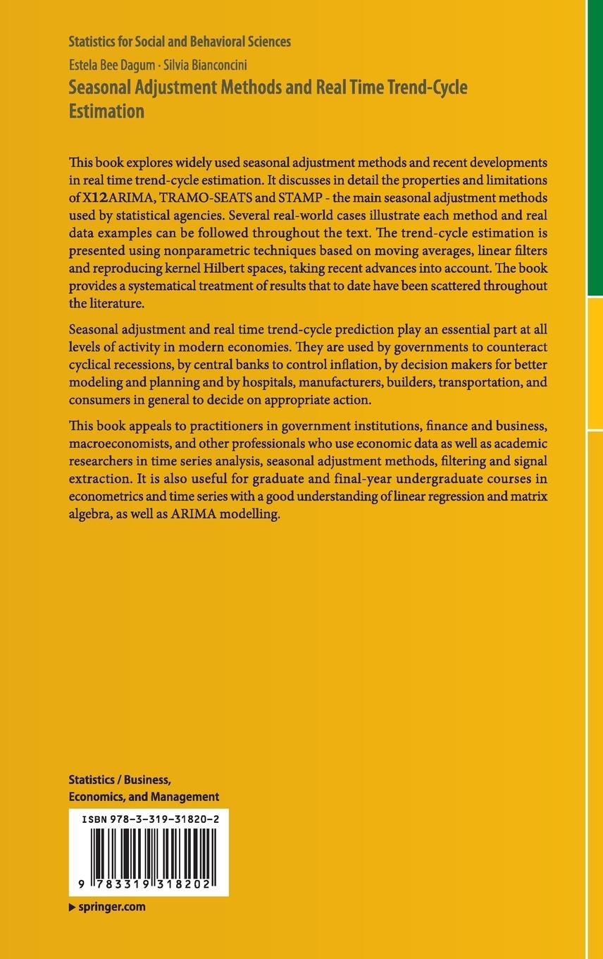 Rückseite: 9783319318202 | Seasonal Adjustment Methods and Real Time Trend-Cycle Estimation | xvi