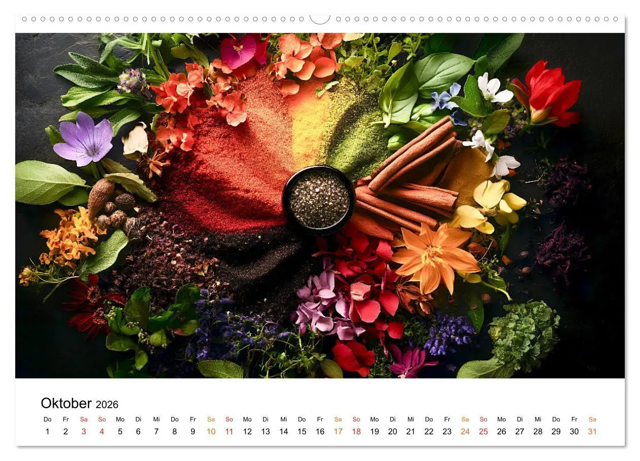 Bild: 9783457308202 | Küchenkalender Gewürzwelt (hochwertiger Premium Wandkalender 2026...