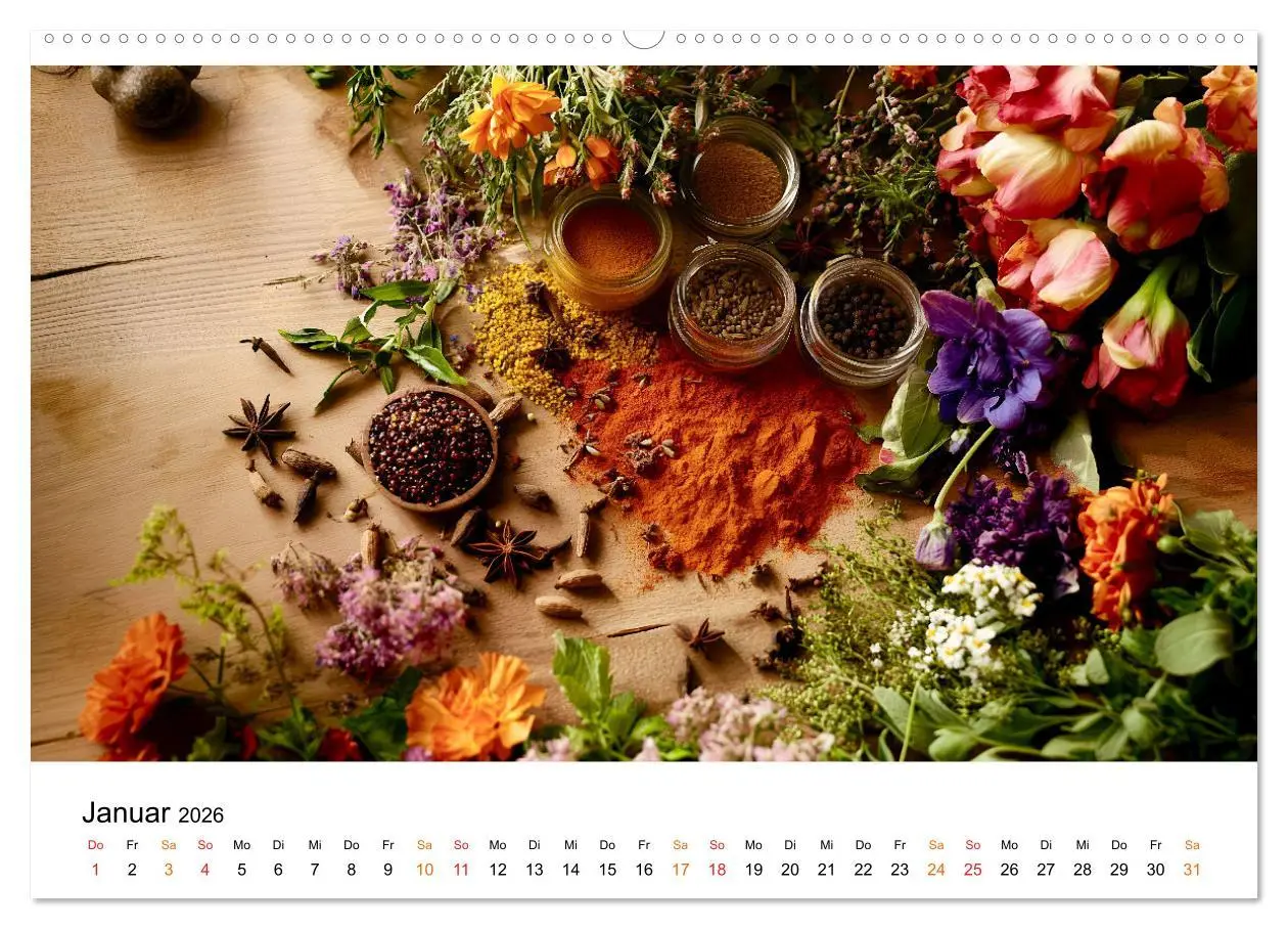Bild: 9783457308202 | Küchenkalender Gewürzwelt (hochwertiger Premium Wandkalender 2026...
