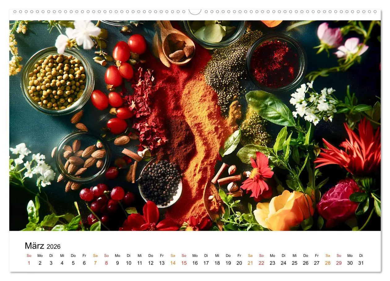 Bild: 9783457308202 | Küchenkalender Gewürzwelt (hochwertiger Premium Wandkalender 2026...