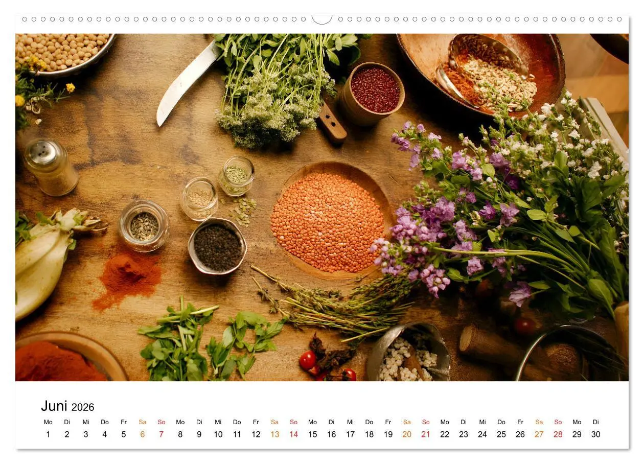 Bild: 9783457308202 | Küchenkalender Gewürzwelt (hochwertiger Premium Wandkalender 2026...