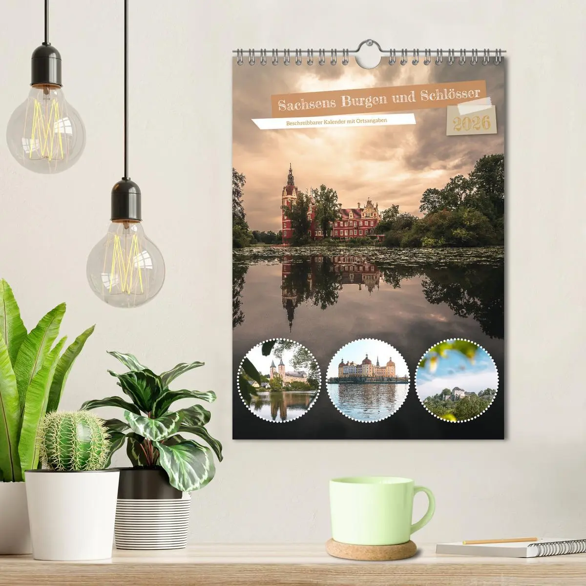 Bild: 9783516328202 | Sachsens Burgen und Schlösser - Beschreibbarer Kalender mit...