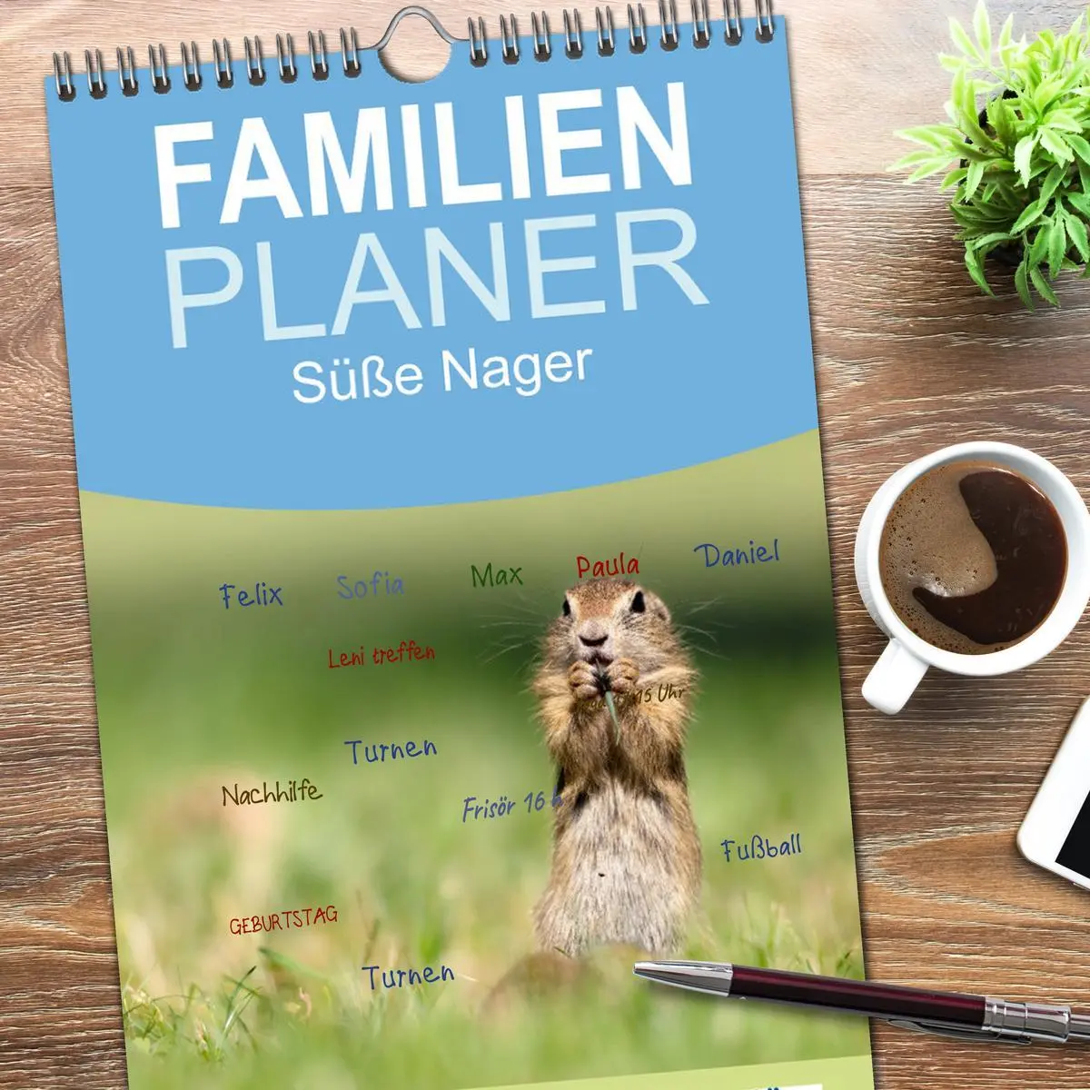 Bild: 9783516498202 | Familienplaner 2026 - Süße Nager mit 5 Spalten (Wandkalender, 21 x...