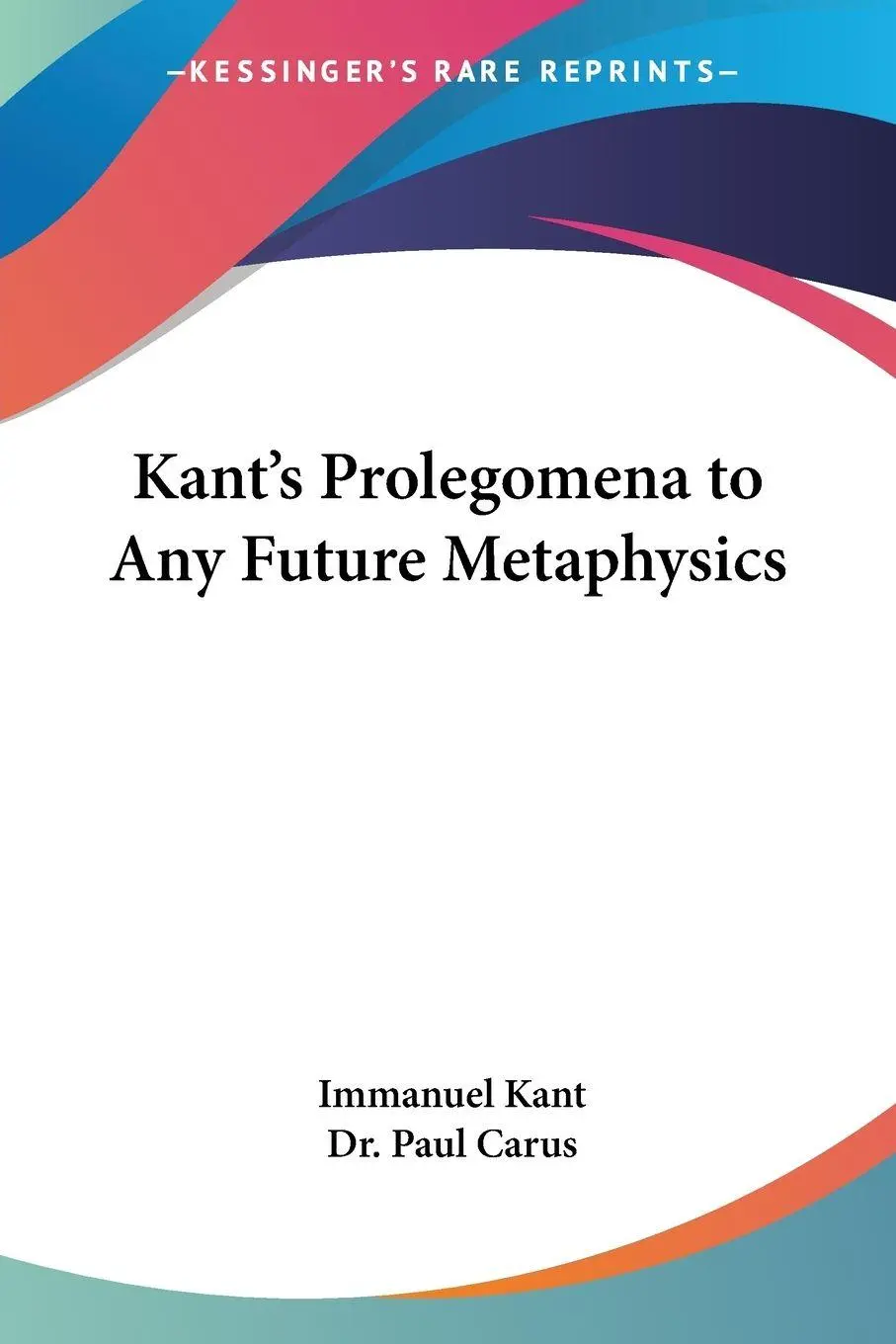 Cover: 9780766198302 | Kant's Prolegomena to Any Future Metaphysics | Immanuel Kant | Buch