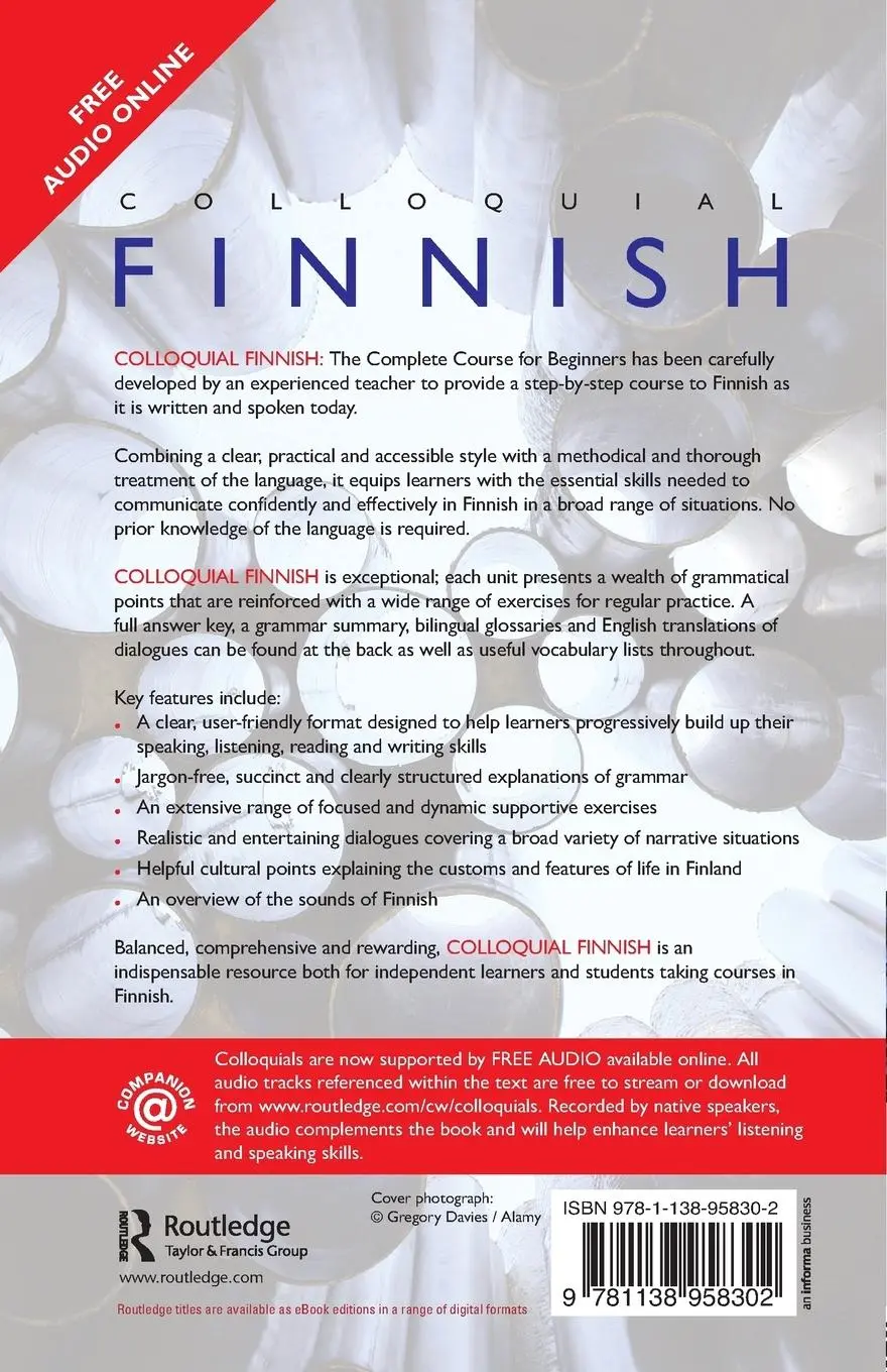 Rückseite: 9781138958302 | Colloquial Finnish | The Complete Course for Beginners | Abondolo