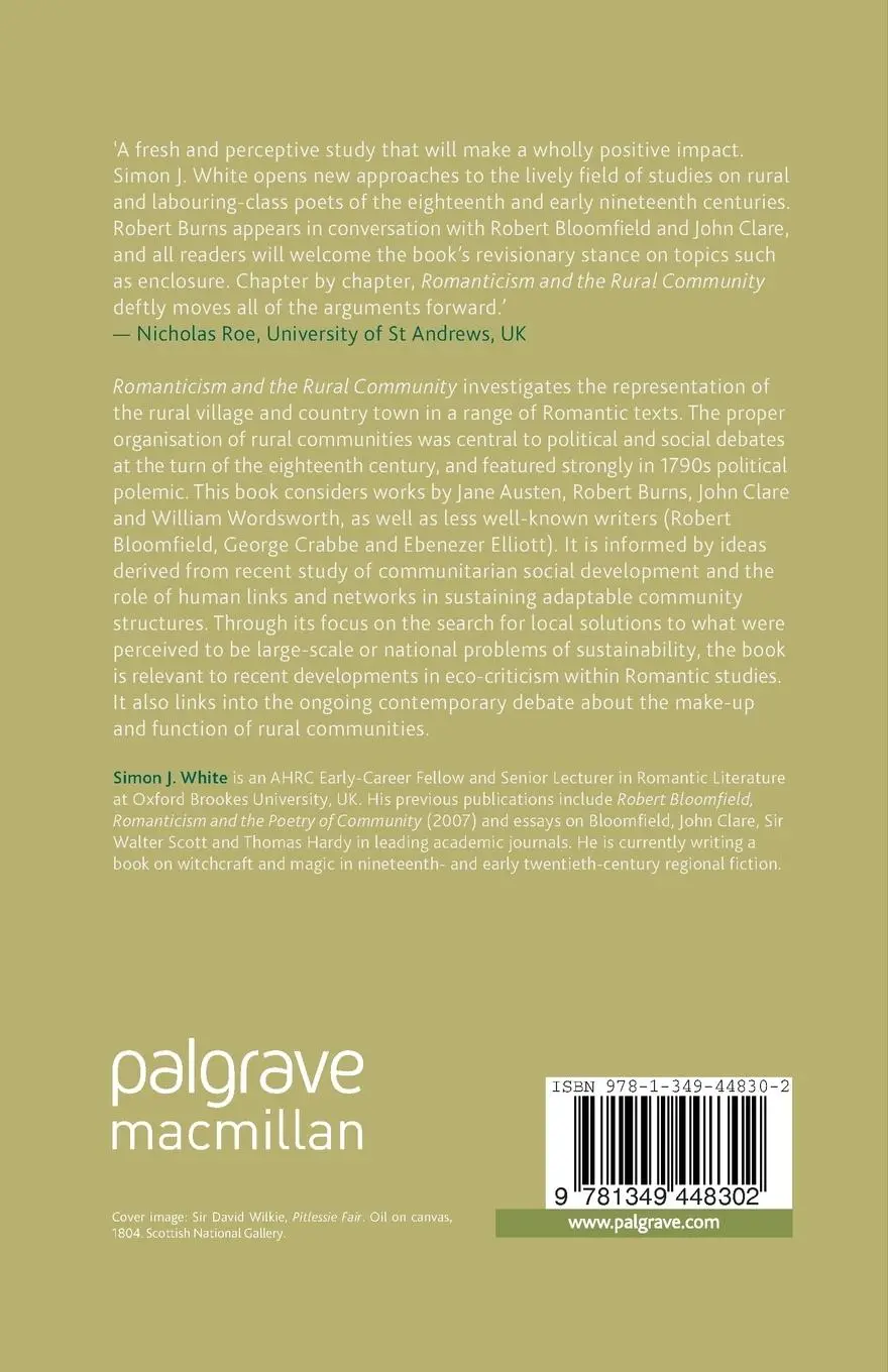 Rückseite: 9781349448302 | Romanticism and the Rural Community | S. White | Taschenbuch | ix