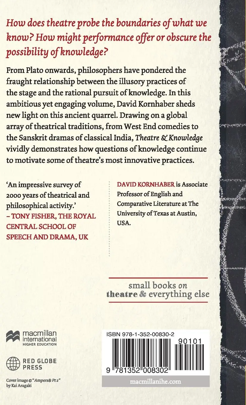 Rückseite: 9781352008302 | Theatre and Knowledge | David Kornhaber | Taschenbuch | Englisch