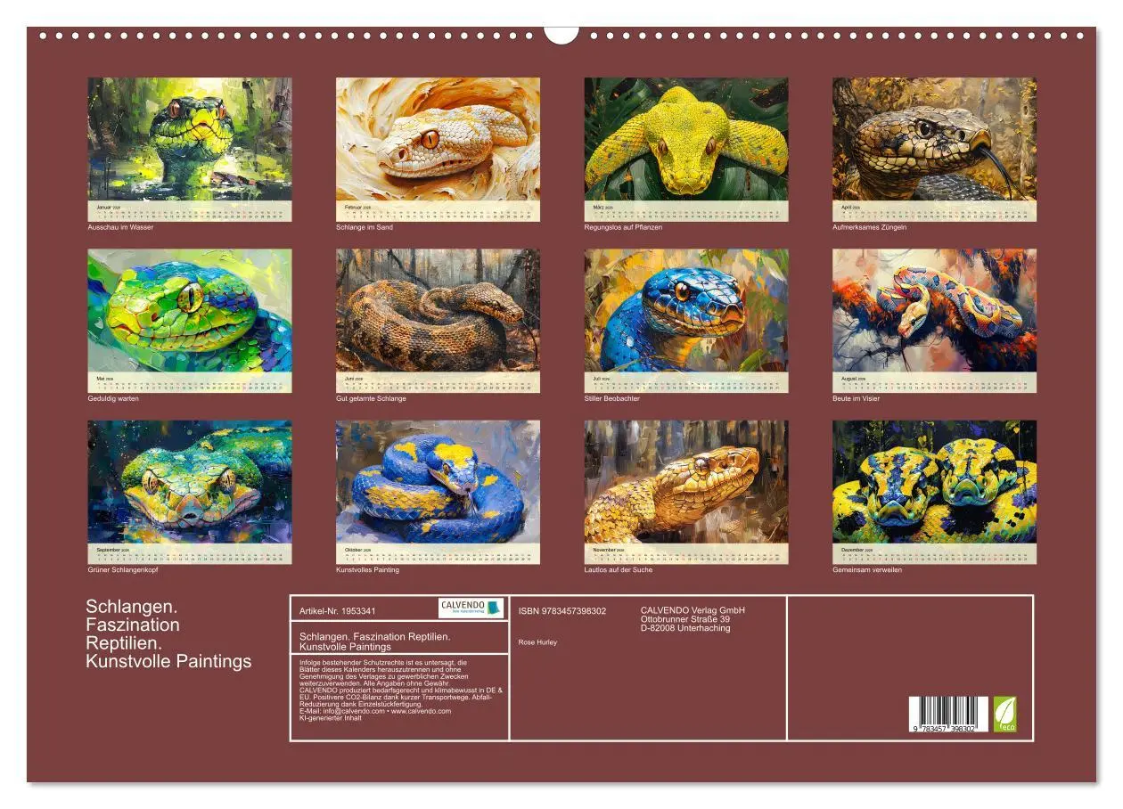 Bild: 9783457398302 | Schlangen. Faszination Reptilien. Kunstvolle Paintings...
