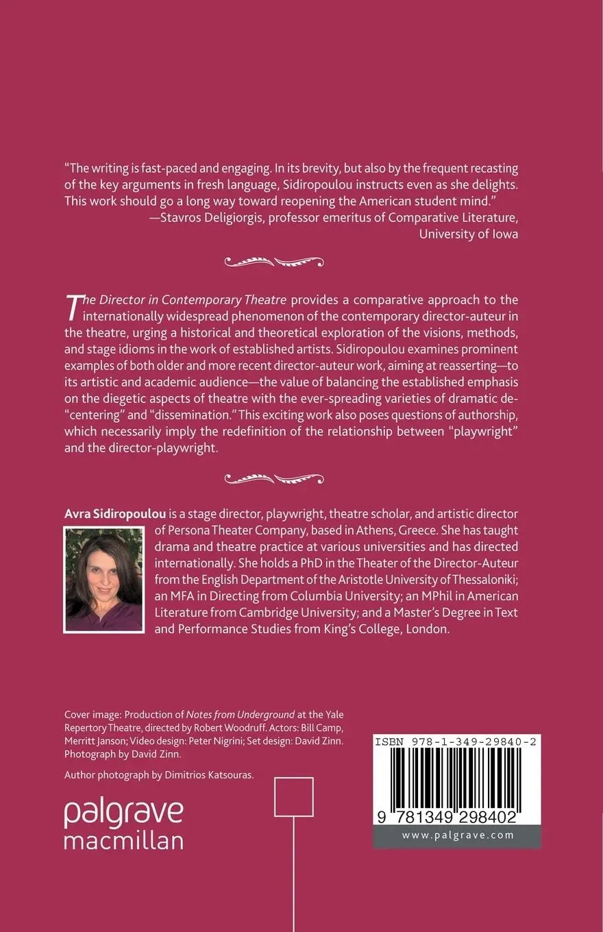 Rückseite: 9781349298402 | Authoring Performance | The Director in Contemporary Theatre | Buch