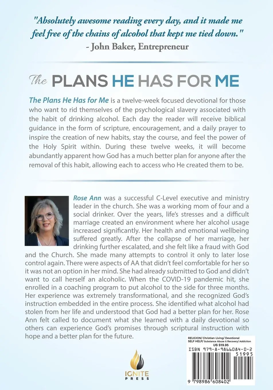 Rückseite: 9798986608402 | The Plans He Has For Me | Rose Ann Forte | Taschenbuch | Englisch