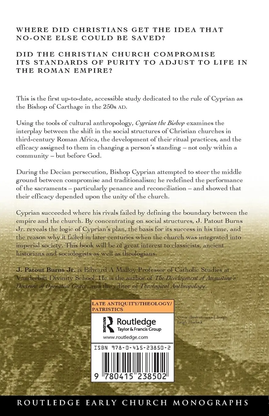 Rückseite: 9780415238502 | Cyprian the Bishop | J. Patout Burns Jr. | Taschenbuch | Englisch