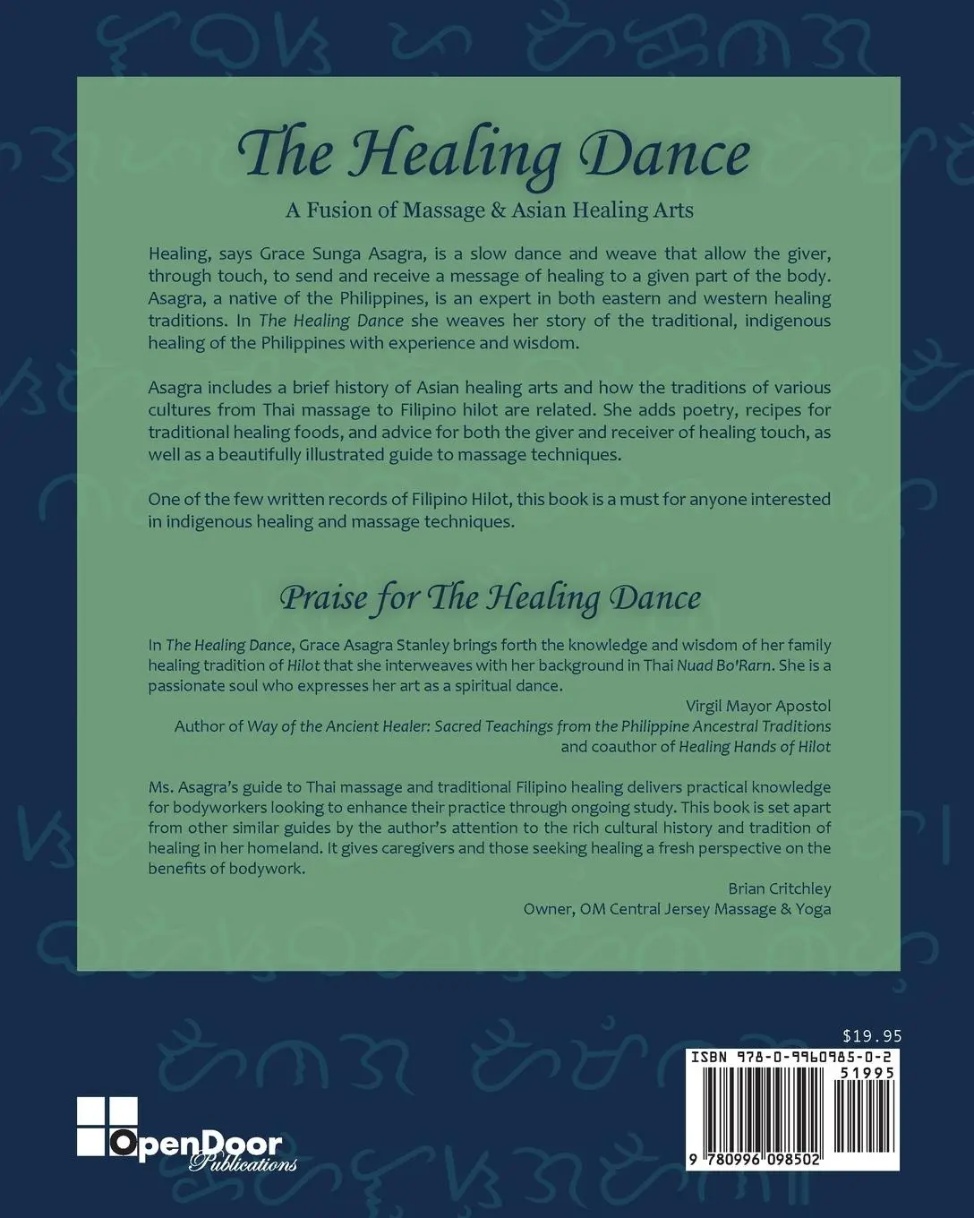 Rückseite: 9780996098502 | The Healing Dance | Grace Sunga Asagra | Taschenbuch | Englisch | 2014