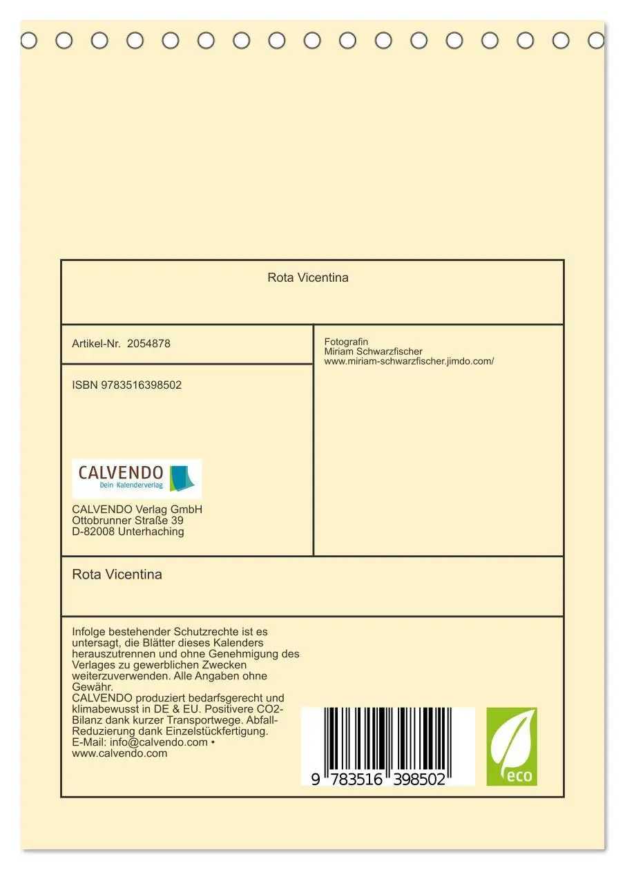 Bild: 9783516398502 | Rota Vicentina (Tischkalender 2026 DIN A5 hoch), CALVENDO...