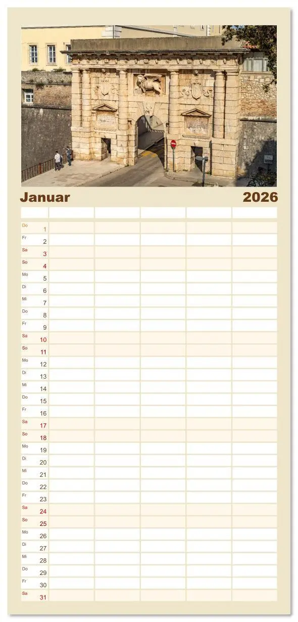 Bild: 9783516608502 | Familienplaner 2026 - Kroatien - Zadar mit 5 Spalten (Wandkalender,...