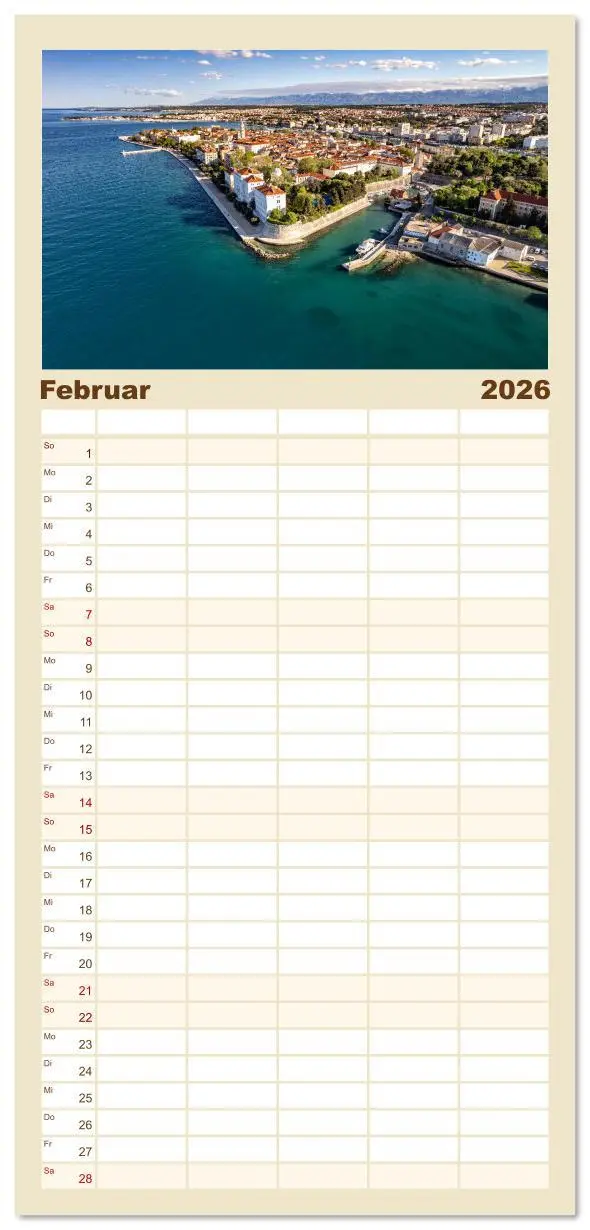 Bild: 9783516608502 | Familienplaner 2026 - Kroatien - Zadar mit 5 Spalten (Wandkalender,...