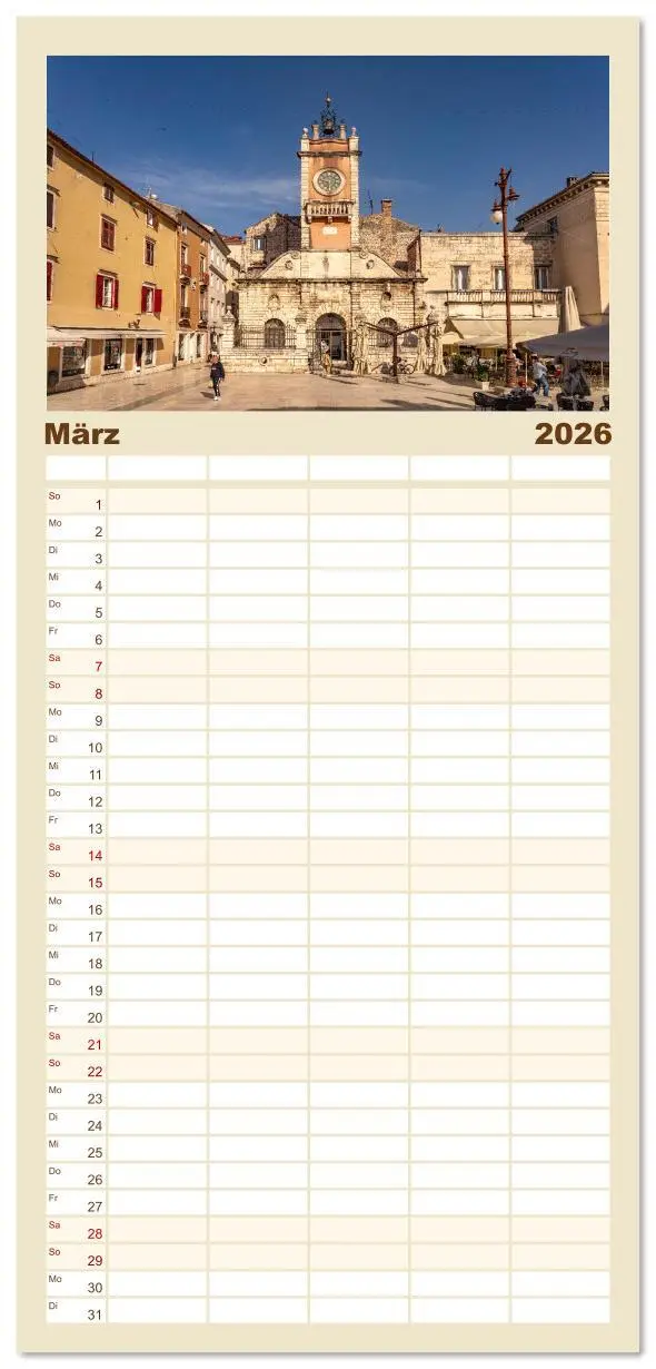 Bild: 9783516608502 | Familienplaner 2026 - Kroatien - Zadar mit 5 Spalten (Wandkalender,...