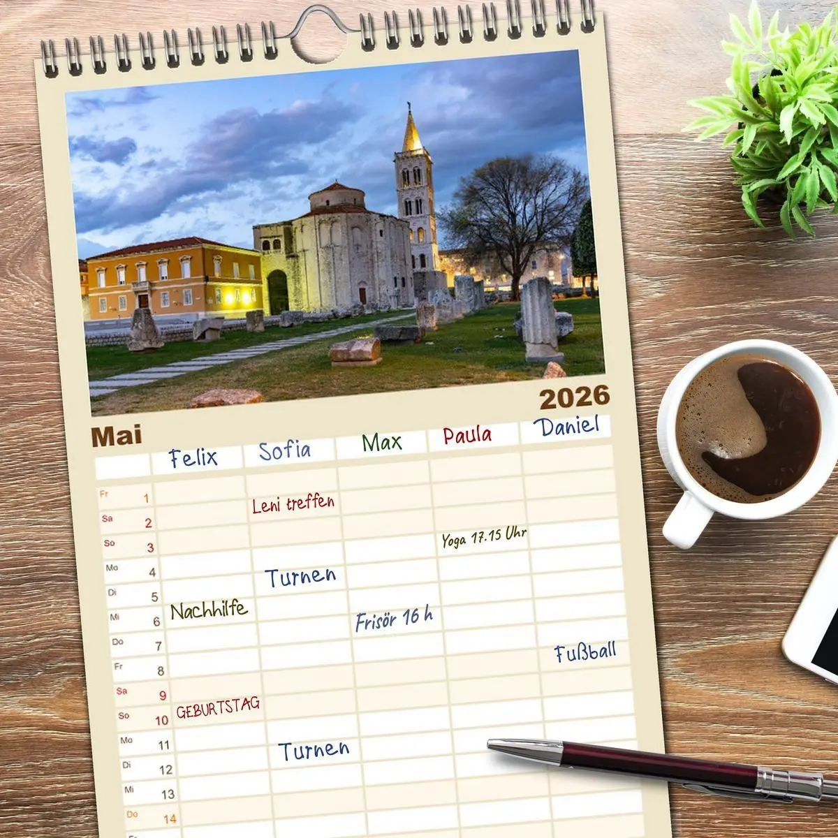 Bild: 9783516608502 | Familienplaner 2026 - Kroatien - Zadar mit 5 Spalten (Wandkalender,...
