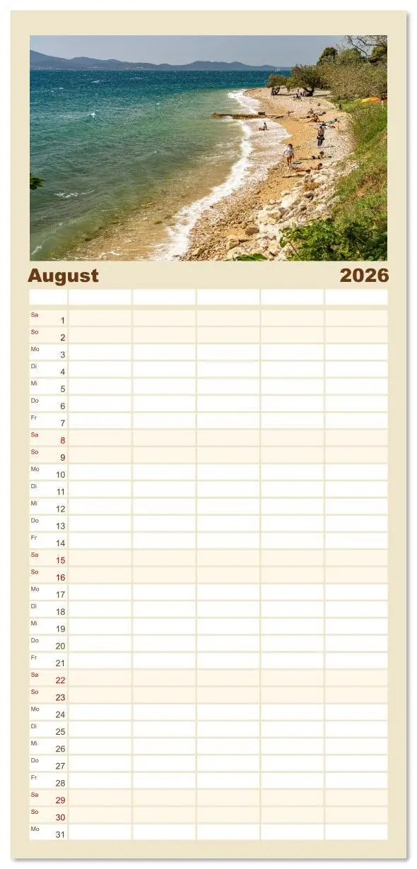 Bild: 9783516608502 | Familienplaner 2026 - Kroatien - Zadar mit 5 Spalten (Wandkalender,...