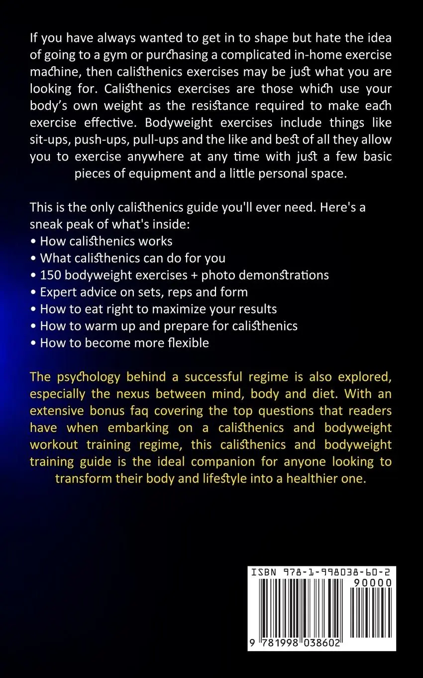 Rückseite: 9781998038602 | Calisthenics | Anthony Mitchell | Taschenbuch | Englisch | 2023