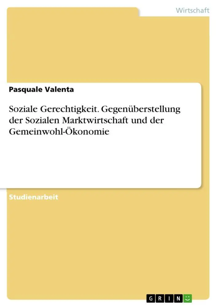 Cover: 9783346938602 | Soziale Gerechtigkeit. Gegenüberstellung der Sozialen...