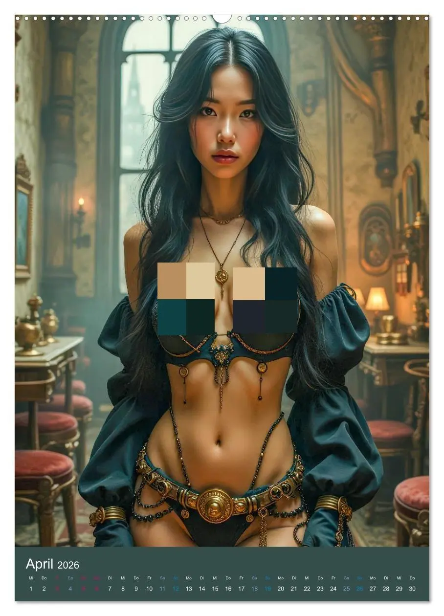 Bild: 9783457298602 | Steampunk Noir (Wandkalender 2026 DIN A2 hoch), CALVENDO...