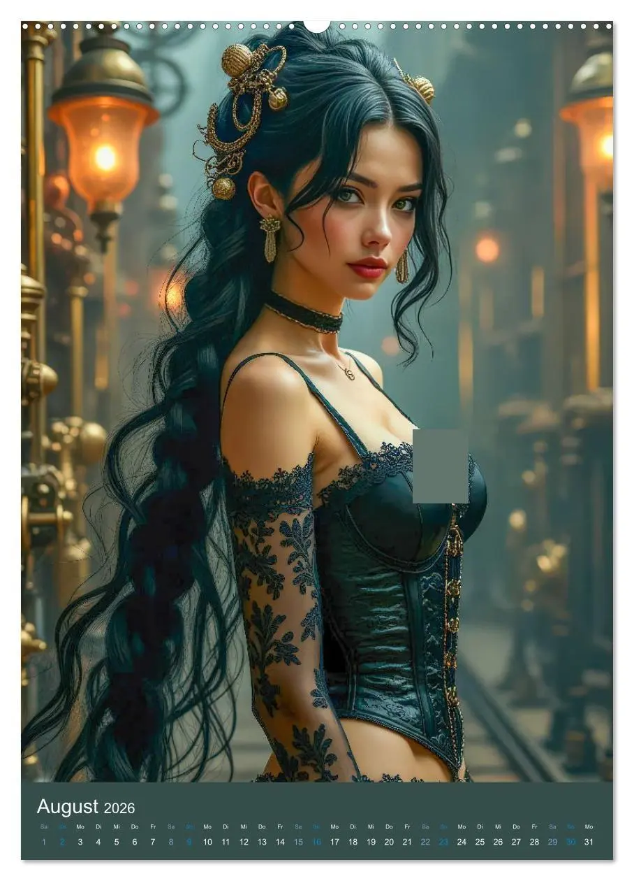 Bild: 9783457298602 | Steampunk Noir (Wandkalender 2026 DIN A2 hoch), CALVENDO...