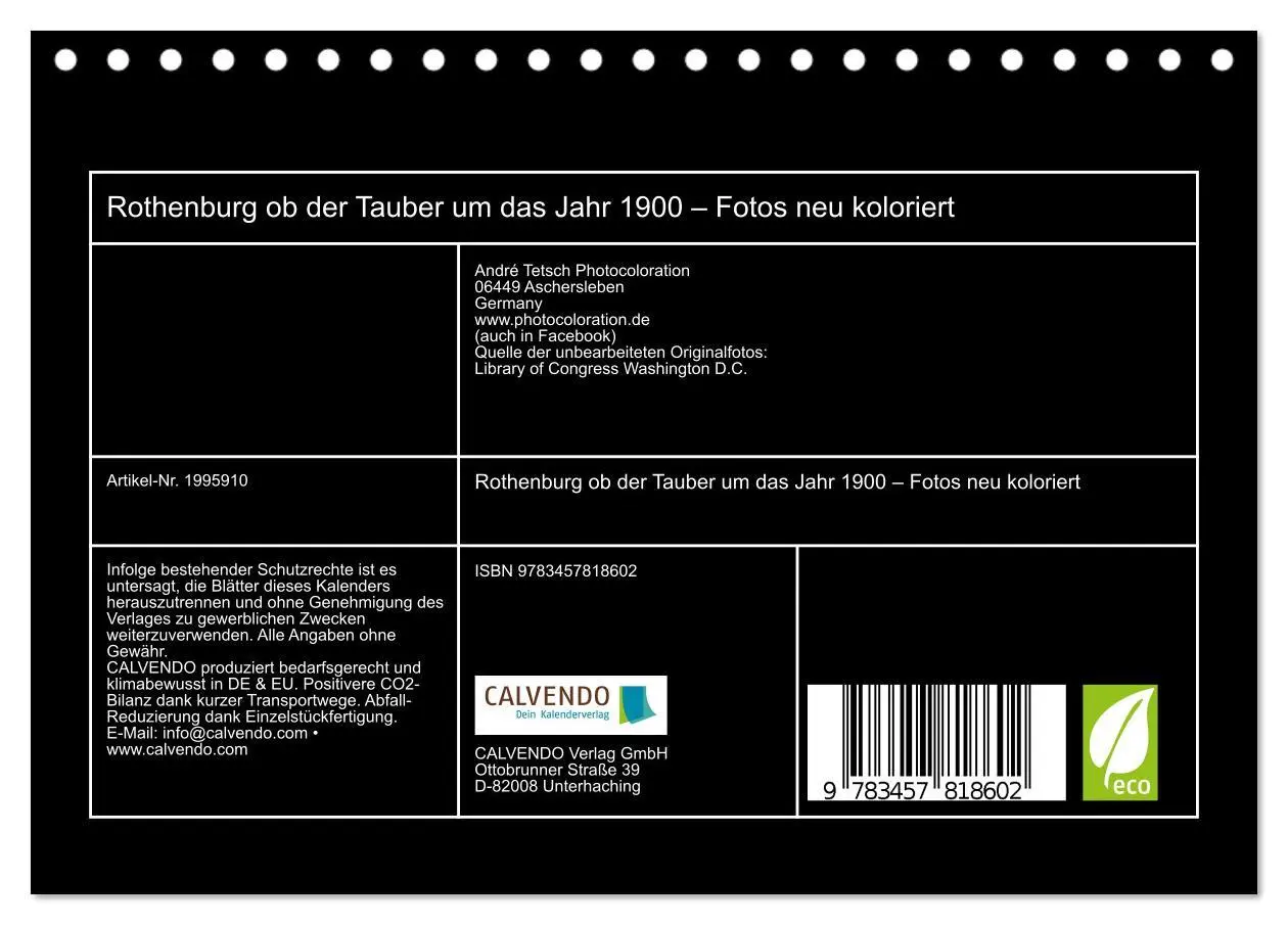 Bild: 9783457818602 | Rothenburg ob der Tauber um das Jahr 1900 - Fotos neu koloriert...
