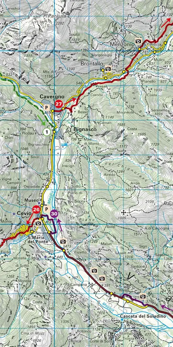 Bild: 9783828308602 | Maggia, Verzasca, Locarno-Ascona Touren-Wanderkarte Nr. 18 | Deutsch