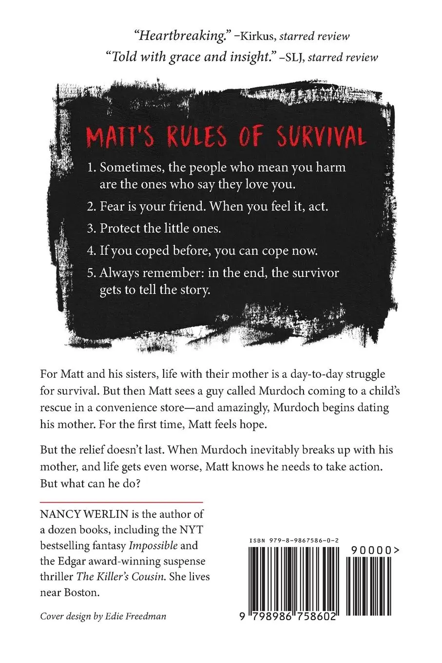 Rückseite: 9798986758602 | The Rules of Survival | Nancy Werlin | Taschenbuch | Englisch | 2022