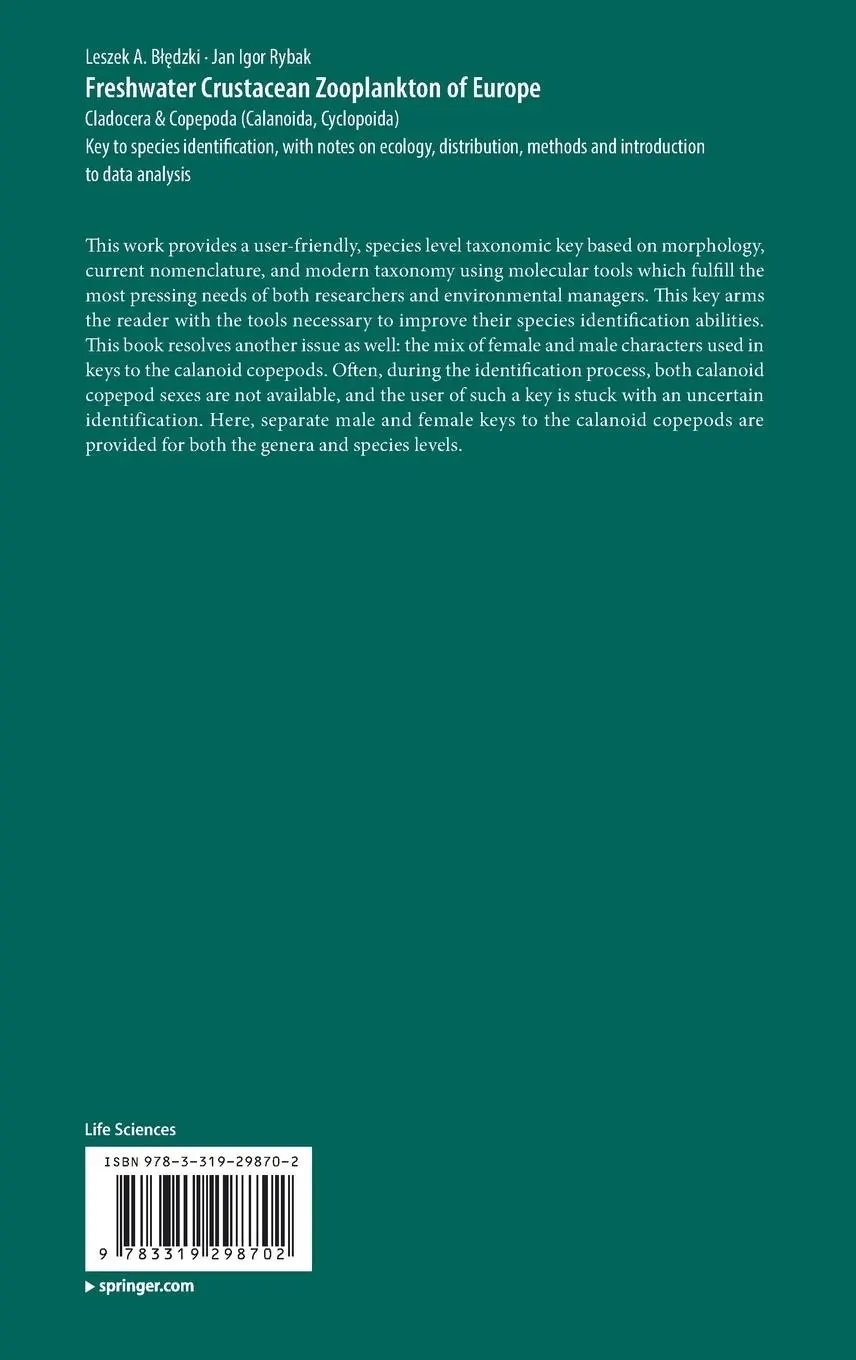Rückseite: 9783319298702 | Freshwater Crustacean Zooplankton of Europe | Bledzki (u. a.) | Buch