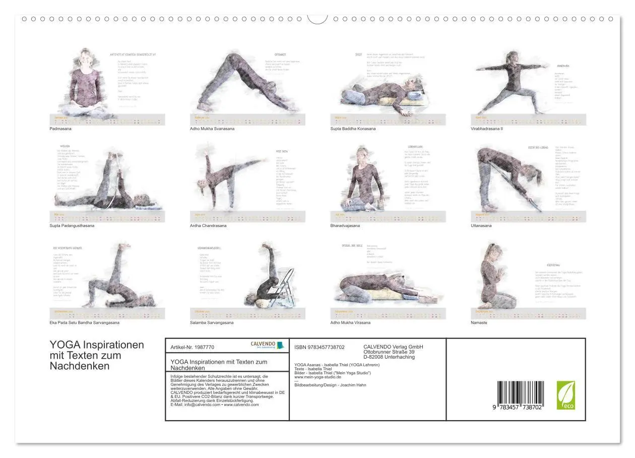 Bild: 9783457738702 | YOGA Inspirationen mit Texten zum Nachdenken (hochwertiger Premium...