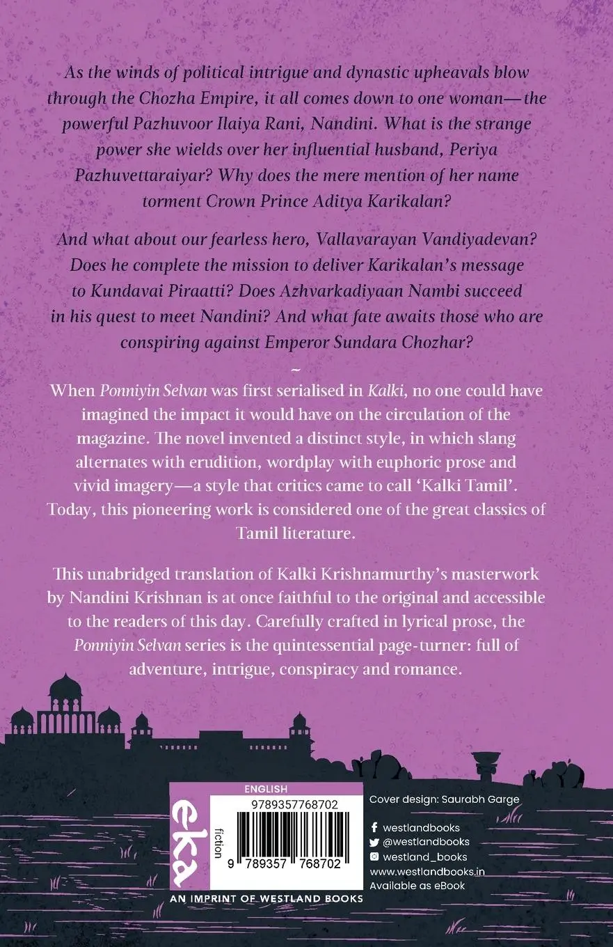 Rückseite: 9789357768702 | Troubled Waters - Ponniyin Selvan - Book 2 | Kalki | Taschenbuch | Eka