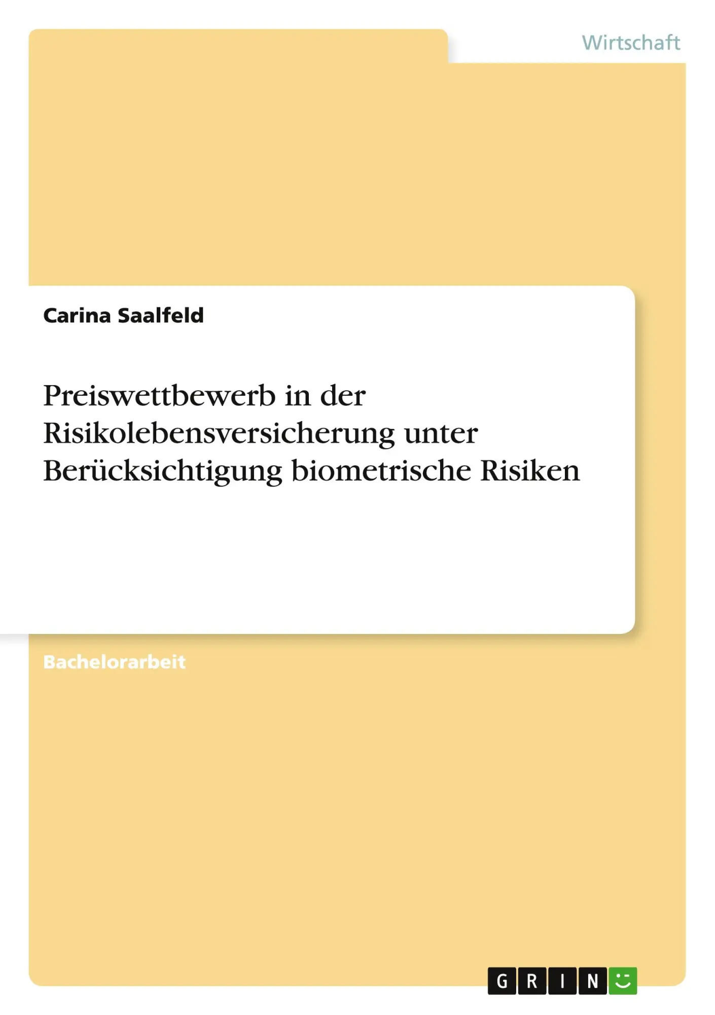 Cover: 9783656888802 | Preiswettbewerb in der Risikolebensversicherung unter...