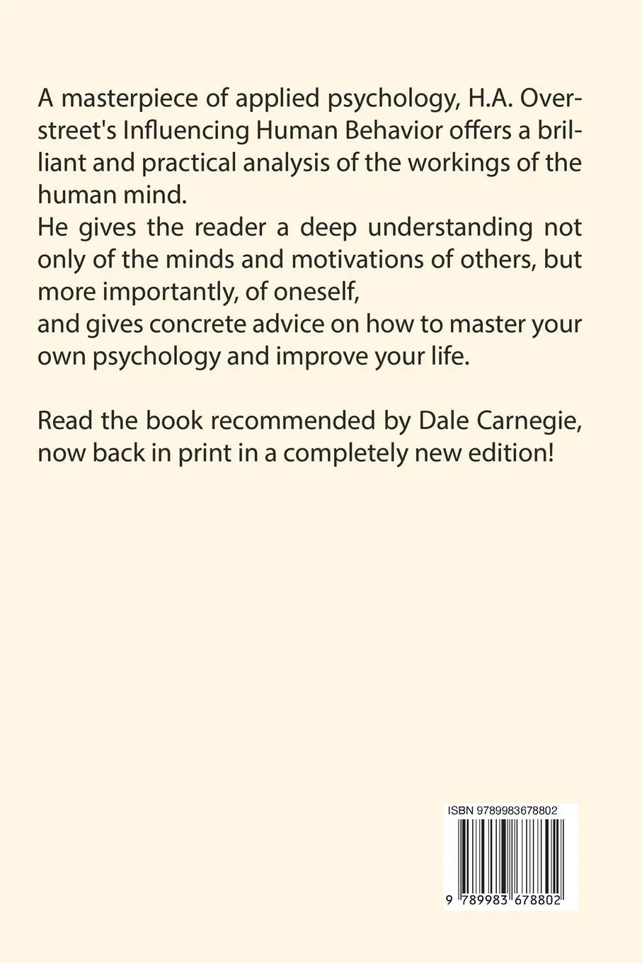 Rückseite: 9789983678802 | Influencing Human Behavior | Harry Allen Overstreet (u. a.) | Buch