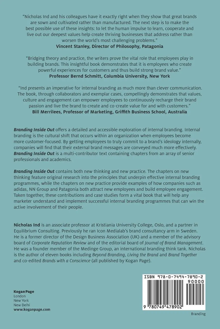 Rückseite: 9780749478902 | Branding Inside Out | Internal Branding in Theory and Practice | Ind