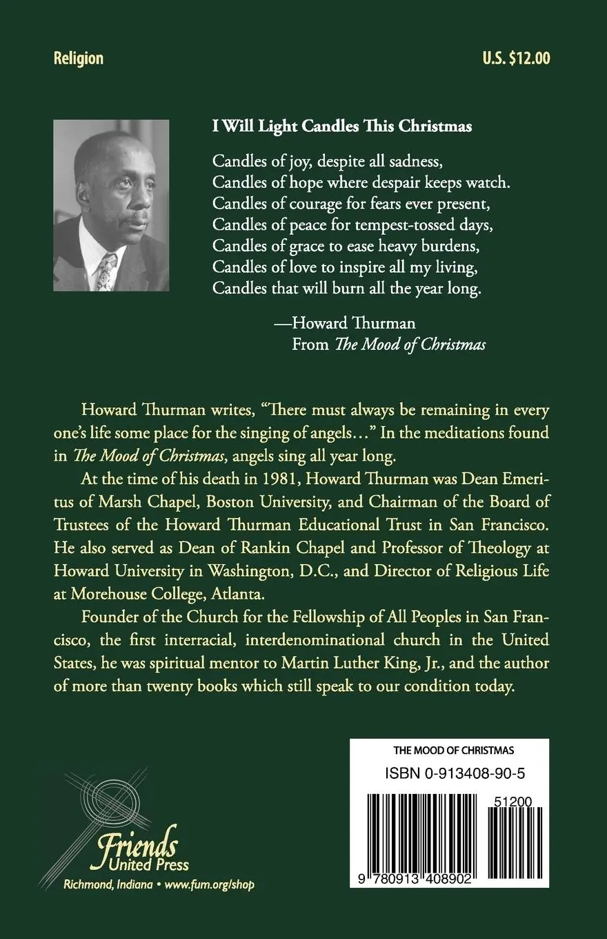 Rückseite: 9780913408902 | The Mood of Christmas &amp; Other Celebrations | Howard Thurman | Buch