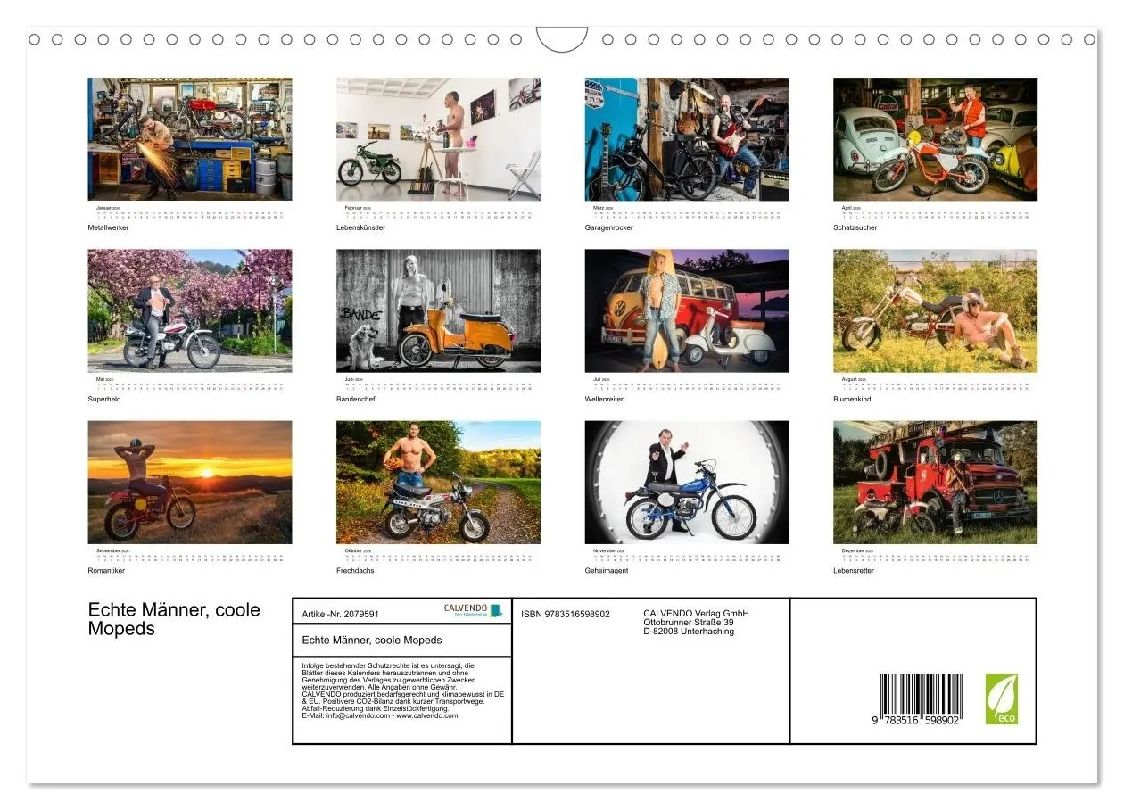 Bild: 9783516598902 | Echte Männer, coole Mopeds (Wandkalender 2026 DIN A3 quer),...