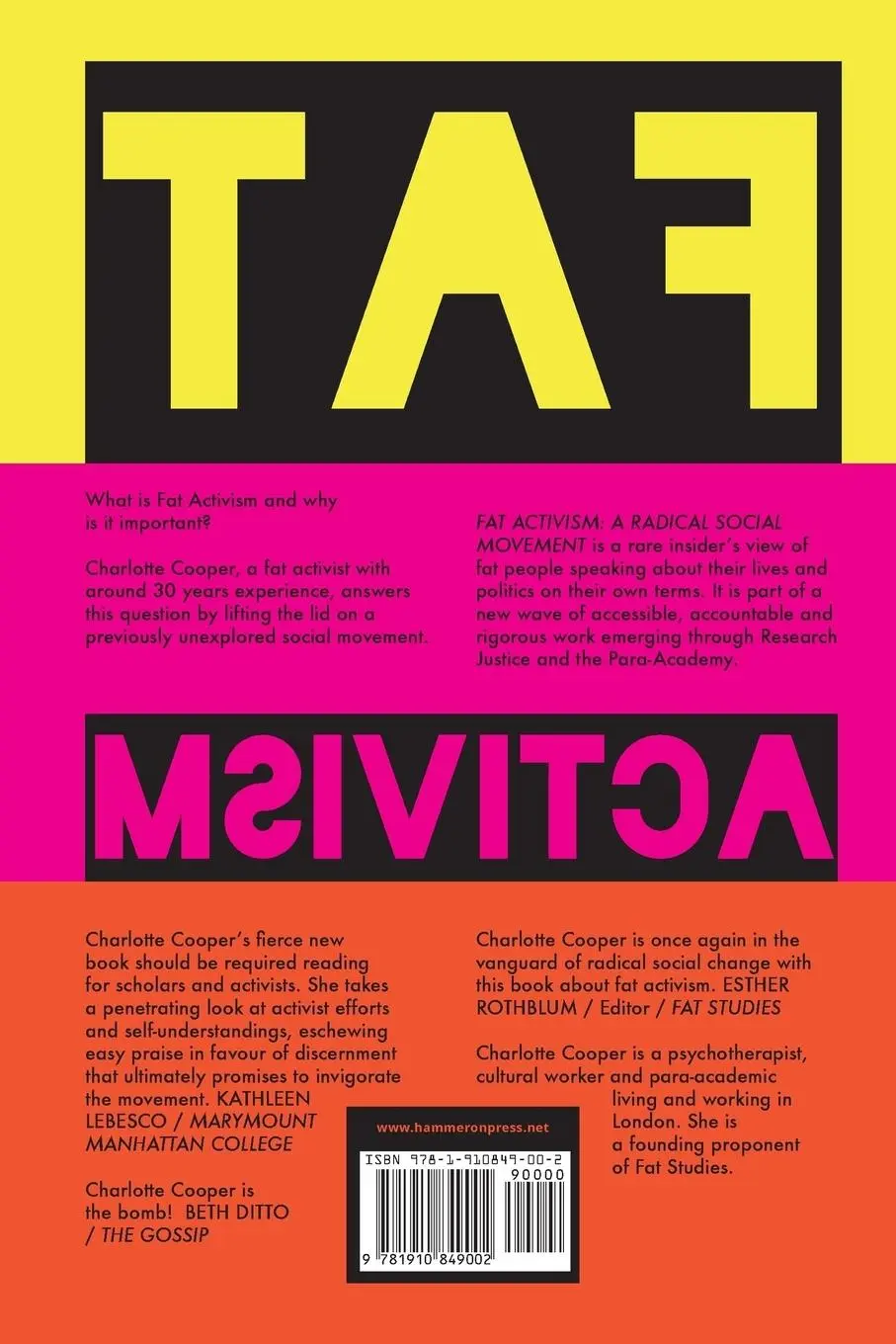 Rückseite: 9781910849002 | Fat Activism | A Radical Social Movement | Charlotte Cooper | Buch