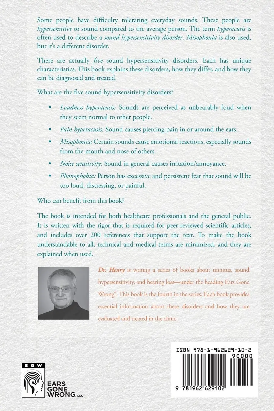 Rückseite: 9781962629102 | The Hyperacusis and Misophonia Book | James A. Henry | Taschenbuch