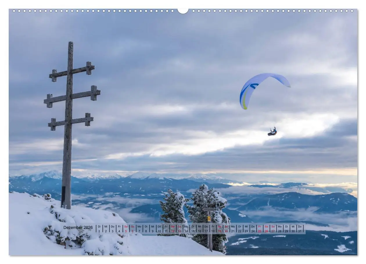 Bild: 9783457839102 | Paragliding - lautloses Schweben (Wandkalender 2026 DIN A2 quer),...