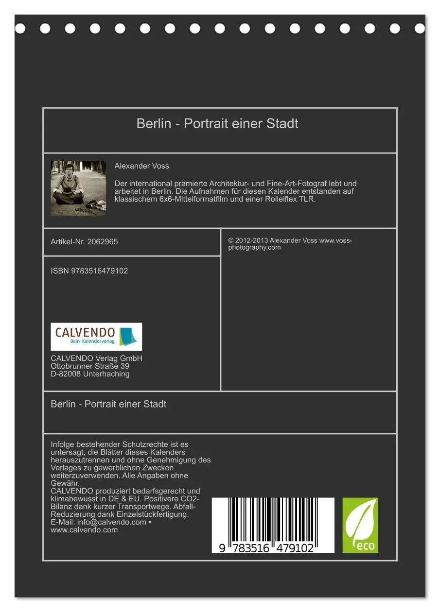Bild: 9783516479102 | Berlin - Portrait einer Stadt (Tischkalender 2026 DIN A5 hoch),...
