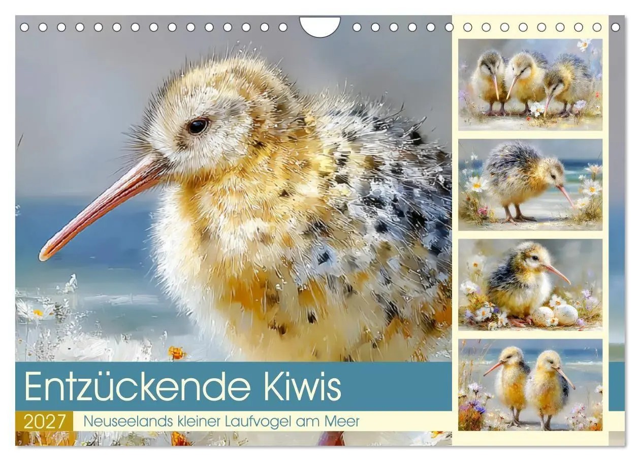 Cover: 9783516789102 | Entzückende Kiwis. Neuseelands kleiner Laufvogel am Meer...