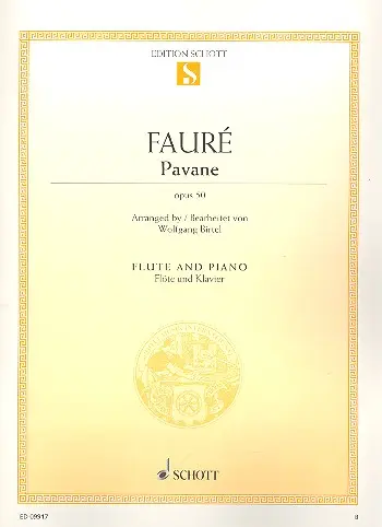 Cover: 9790001179102 | Pavane op. 50 | op.50.Flöte und Klavier., Edition Schott Einzelausgabe