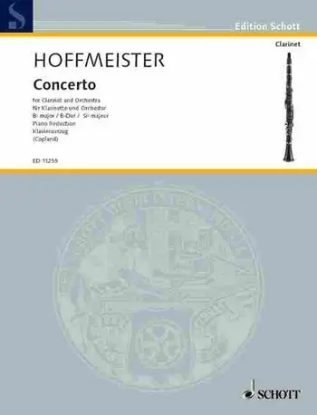 Cover: 9790220109102 | Concerto in Bb for Clarinet and Orchestra | Franz Anton Hoffmeister