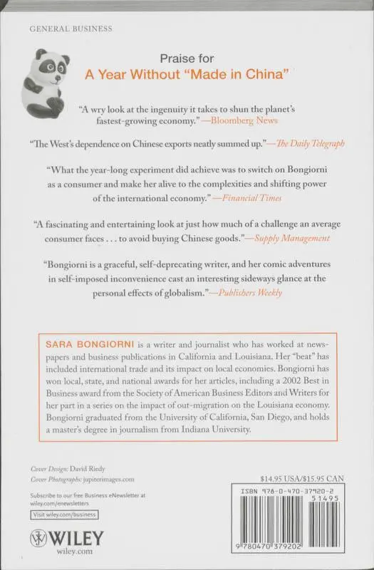 Rückseite: 9780470379202 | A Year Without Made in China | Sara Bongiorni | Taschenbuch | 256 S.