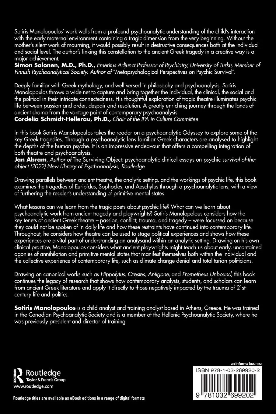 Rückseite: 9781032699202 | Understanding Human Life through Psychoanalysis and Ancient Greek...