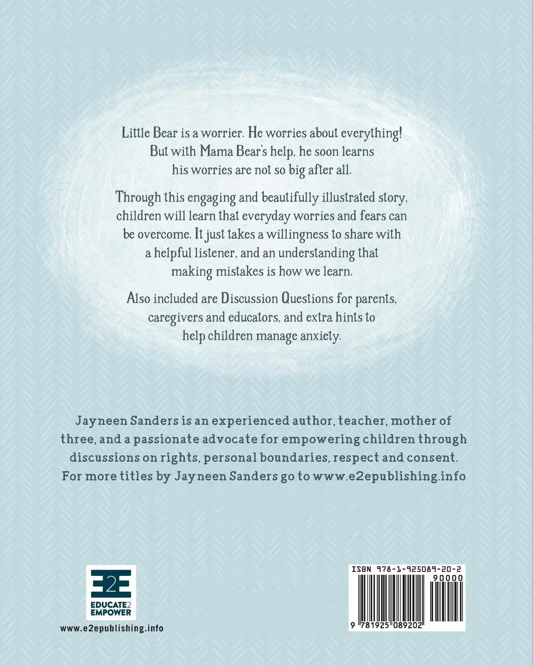 Rückseite: 9781925089202 | How Big Are Your Worries Little Bear? | Jayneen Sanders | Taschenbuch