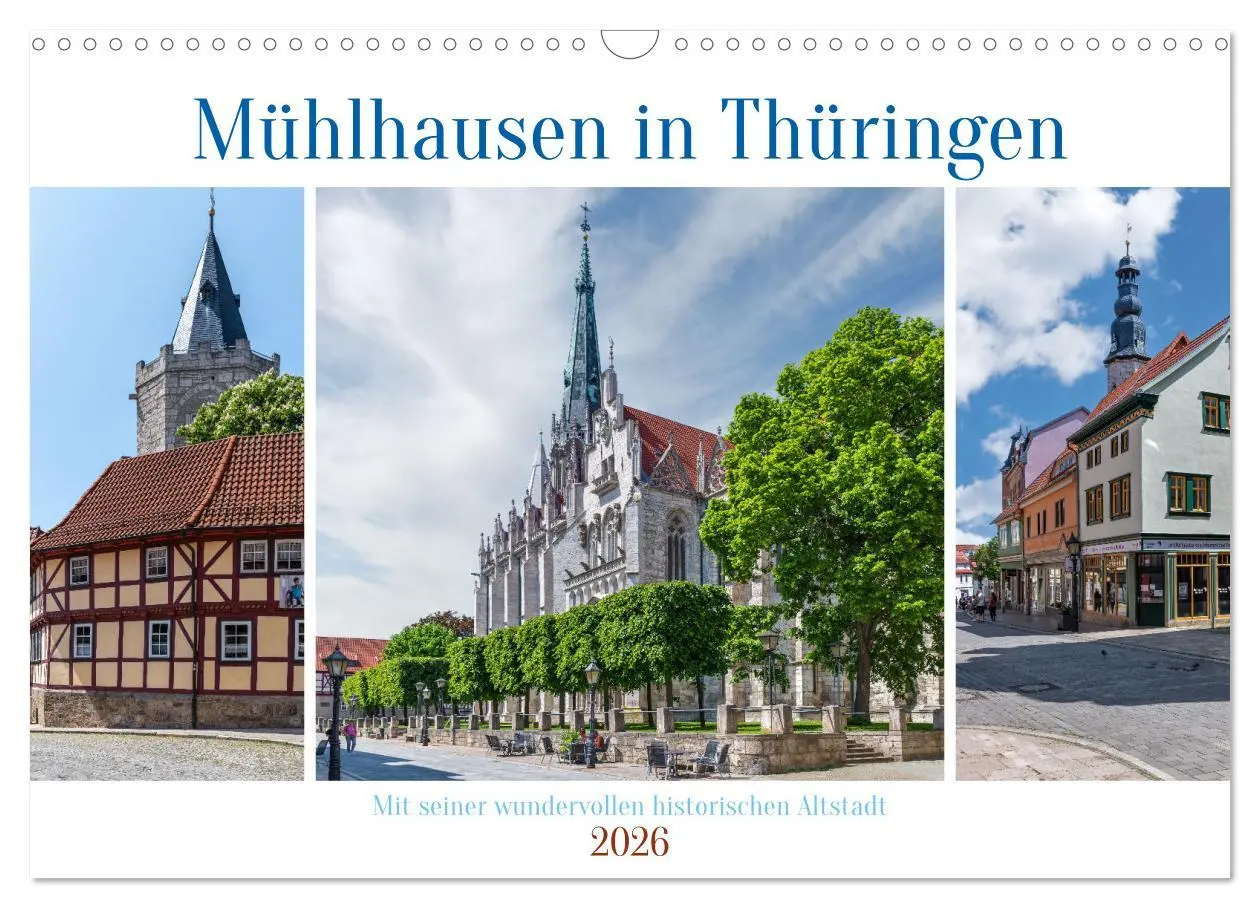 Cover: 9783457519202 | Mühlhausen in Thüringen (Wandkalender 2026 DIN A3 quer), CALVENDO...
